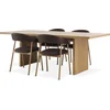 MUNKEBY L220 sto top. hrast + 4 EJSING tamno braon