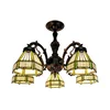 BRILAGI - Tiffany vitražan plafonski luster EMERALD 5xE27/60W/230V prečnik 60 cm