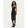 Elisabetta Franchi Cocktail obleka AB-002-67E2-V470 Črna Fitted Fit