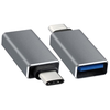 E-GREEN Adapter USB tip C - USB 3.0 M/F crni