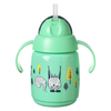 Tommee Tippee lonček Superstar s slamico 300 ml, 6m+ green