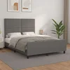 Okvir za krevet s uzglavljem sivi 140x200 cm od umjetne kože