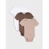 Sinsay - Set od 3 pamuc´nih body-a - krem