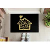 tulup.si Predpražnik Home sweet home Rumeno srce 90x60 cm