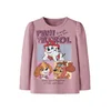 NAME IT Majica NMFarna Paw rjava / lila / mauve / temno rdeča