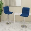 Vidaxl vidaXL Barski stoli, komplet 2 kosov, modri, oblazinjeni s tkanino