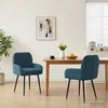 Trpezarijske stolice 2 pcs Baršun Plava 59 x 59,5 x 90 cm