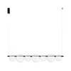 LED luster na sajli ATOLA LED/19W/230V crna/prozirna
