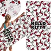 HELLO KITTY Hello Kitty Bela, HITRO SUŠEČA brisača za plažo, kopalna brisača, 100% BOMBAŽ 70x140 cm OEKO-TEX