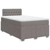 Vidaxl Box spring postelja z vzmetnico taupe 120x200 cm blago