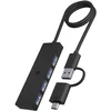 IcyBox Hub IB-HUB1424-C3 4-portni USB Type-A, priključek Type-C/A