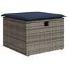 Vrtna stolica s jastukom Siva 55 x 55 x 37 cm poliratan