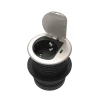 Pohištvena vtičnica ?6cm vgradna v mizno ploščo s pokrovom, USB polnilcem in 1,9 m kablom, 1x2P+
