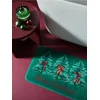Sinsay - Božićna prostirka za kupatilo sa dezenom jelki - tamno zelena