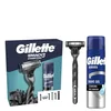 Gillette Muški set za brijanje Mach 3 Brijač + Gel za brijanje sa aktivnim ugljem, 200 ml