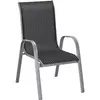 SLOŽIVA STOLICA crna, srebrna, bela metal, tekstil
