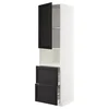 METOD/MAXIMERA Visoka omara za mv pečico+1 vr/2 pr, bela/Lerhyttan črno luženo, 60x60x220 cm