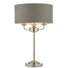 Endon 99149 - Stona lampa HIGHCLERE 3xE14/18W/230V siva/sjajni hrom