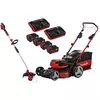 Einhell Set Akumulatorska kosilica GE-CM 36/47 S HW Li (4x4,0 Ah) + trimer GE-CT 36/30 Li E