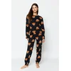 Trendyol Black 100% Cotton Teddy Bear Printed Tshirt-Jogger Knitted Pajama Set