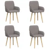 Trpezarijske stolice 4 pcs Tkanina Sivosmeđa