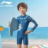 Li-Ning Jednodelni kupaći kostim za dečake, Dugi rukav, Plavi