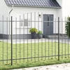 Vrtna Ograda 4 pcs Siva 170 x 165 cm Čelik s prahom premazan