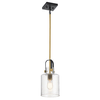 Quintiesse QN-KITNER-P-NBR - Luster na šipci KITNER 1xE27/60W/230V zlatna/crna