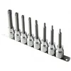 Komplet nasadnih ključev TORX z luknjo 1/4 8 kosov 100 mm 12709