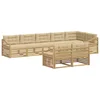 Set vanjskih sofa s jastukom 8 pcs Bijela i bež Poliester