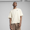Mens Puma WARDROBE ESS Boxy T-Shirt, White, Size L, Clothing