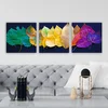 P865762 multicolor dekorativna slika na platnu (3 komada)