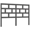 Vidaxl Posteljno vzglavje sivo 156x4x100 cm trdna borovina