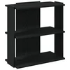 Regal za knjige s 3 razine crni 60x30x60 cm konstruirano drvo
