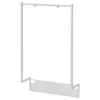 NORDLI Nadgradna šipka za vešalice, bela, 80x115 cm