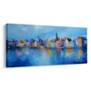 Slika barvito mesto ob reki - 200x100