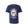 JACK & JONES Majica JORSHAPE mornarska / krvavo rdeča / bela
