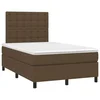 Vidaxl Box spring postelja z vzmetnico temno rjava 120x190 cm blago