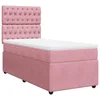 Vidaxl Box spring postelja z vzmetnico roza 100x200 cm žamet