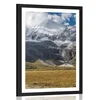 Plakat s paspartujem veličastna gorska pokrajina - 40x60 black
