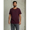 Sinsay - Pamučna majica sa printom - maroon