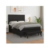 Den Box spring postelja z vzmetnico črn 140x200 cm umetno usnje