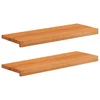 vidaXL Stopnice 2 kos 70 x 30 x 2 cm Svetlo rjava Trda bukovina