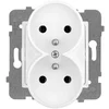 shumee DUBBELT UTTAG MED/U VIT ROSA - E+PL-57336