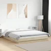 Okvir za krevet s LED svjetlima boja hrasta 160 x 200 cm drveni