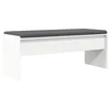 Vidaxl Haldna klop z blazino Bela 103 x 38 x 40 cm
