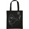 Black canvas bag One Line