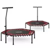 ACTIVESHOP Fitnes trampolin z ročajem 127 cm Neo-Sport - šesterokotni rdeči
