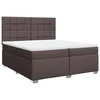 vidaXL vidaXL Box spring postelja z vzmetnico temno rjav 200x200 cm blago, (21305245)