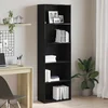 Polica za knjige crni hrast 60x30x189 cm konstruirano drvo